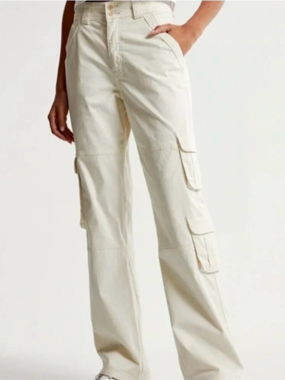 Abercrombie & Fitch Womens 27 High Rise Relaxed Utility Pants Cargo